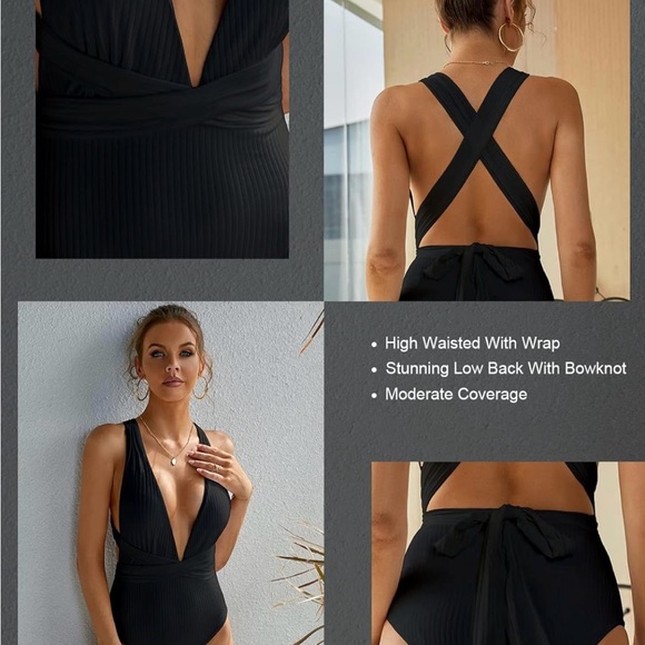 MOLYBELL One Piece Swimsuits for Women High Waisted Bathing Suit Monokini Small - Picture 4 of 11